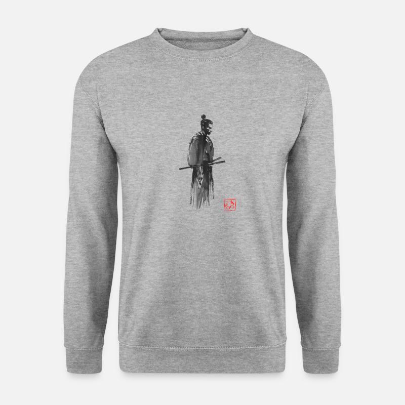 Samurai Profile - Unisex Sweatshirt - salt & pepper