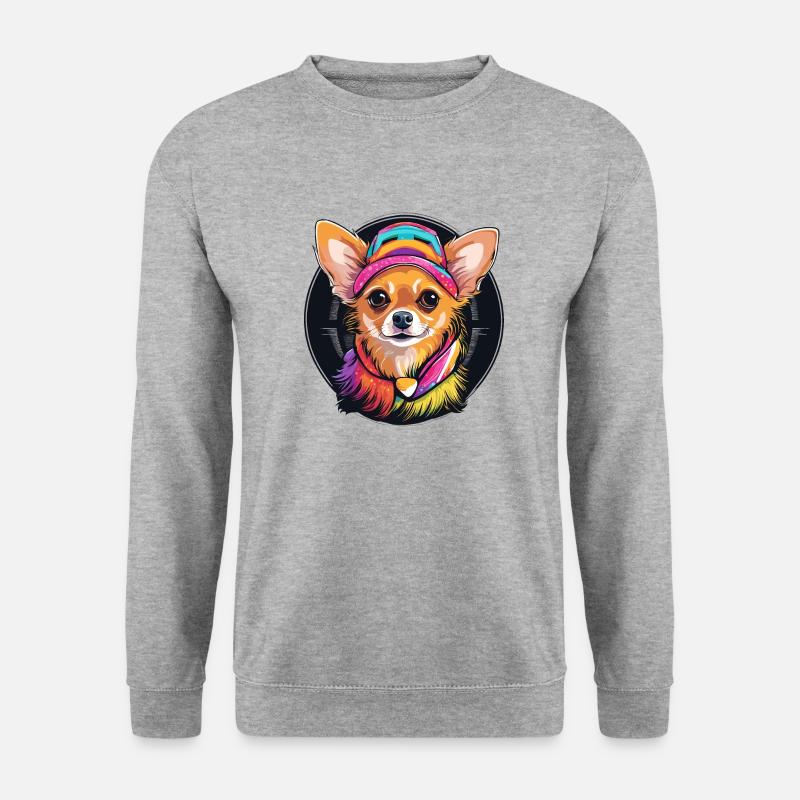 Chihuahua - Unisex Pullover - Weißgrau meliert