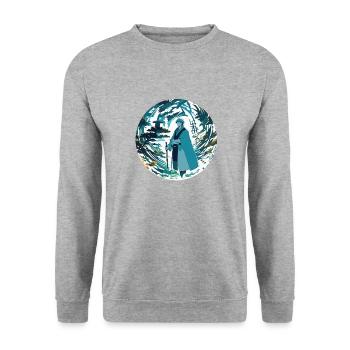 Anime / Bande dessinée / Japonais / Dessin animé / Dessin animé - Sweat-shirt Unisexe - gris chiné - Devant - Alina (178cm) & Michal (187cm)