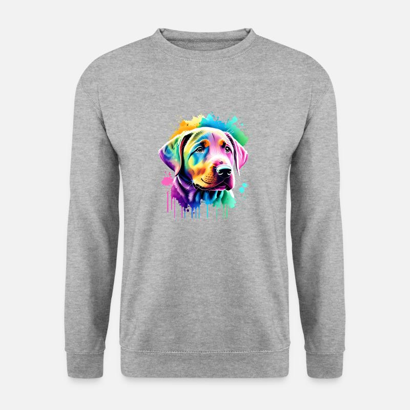 Labradorbesitzer Hundewelpe Labrador Retriever - Unisex Pullover - Weißgrau meliert