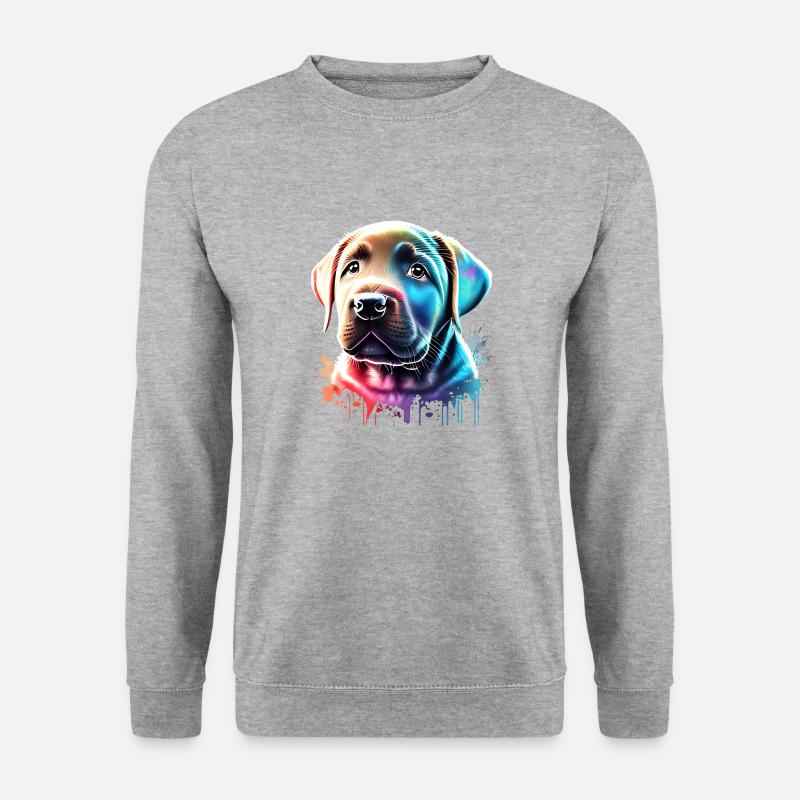 Labrador Retriever Labradorbesitzer Hundehalter - Unisex Pullover - Weißgrau meliert