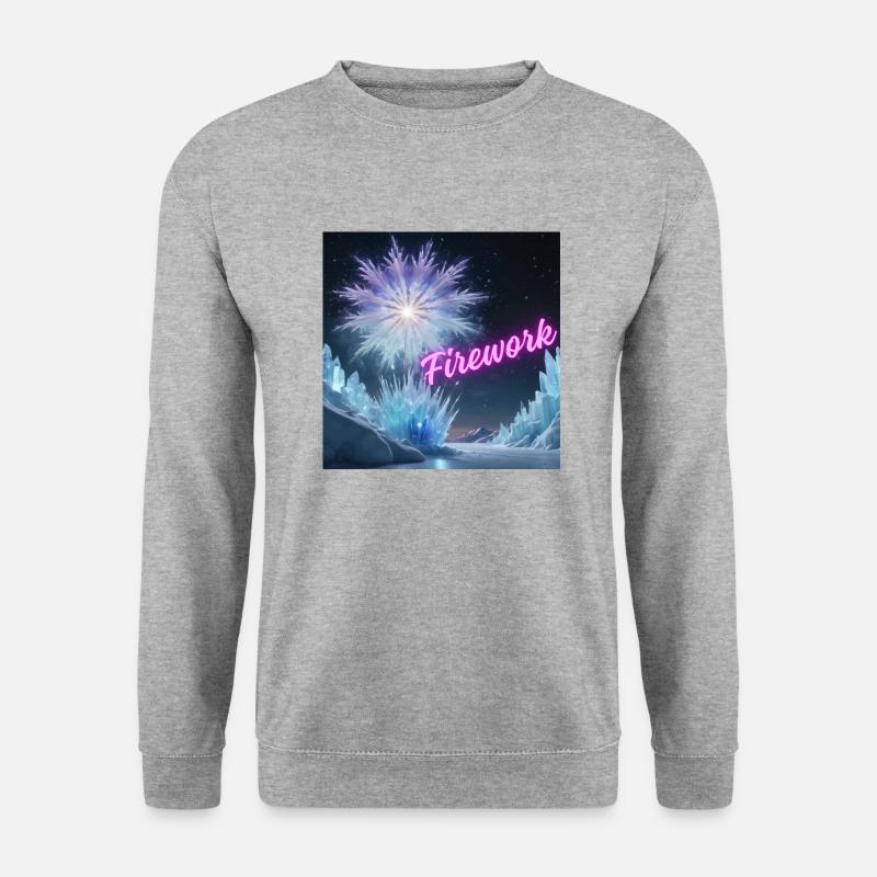 Firework - Unisex Pullover - Weißgrau meliert