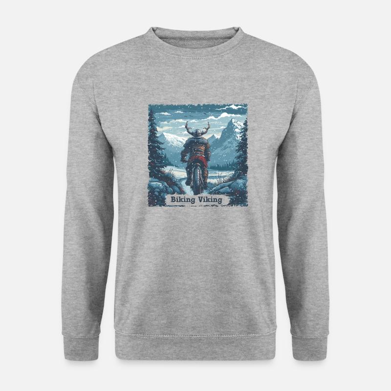 Biking Biking Vers 2 - Unisex Pullover - Weißgrau meliert