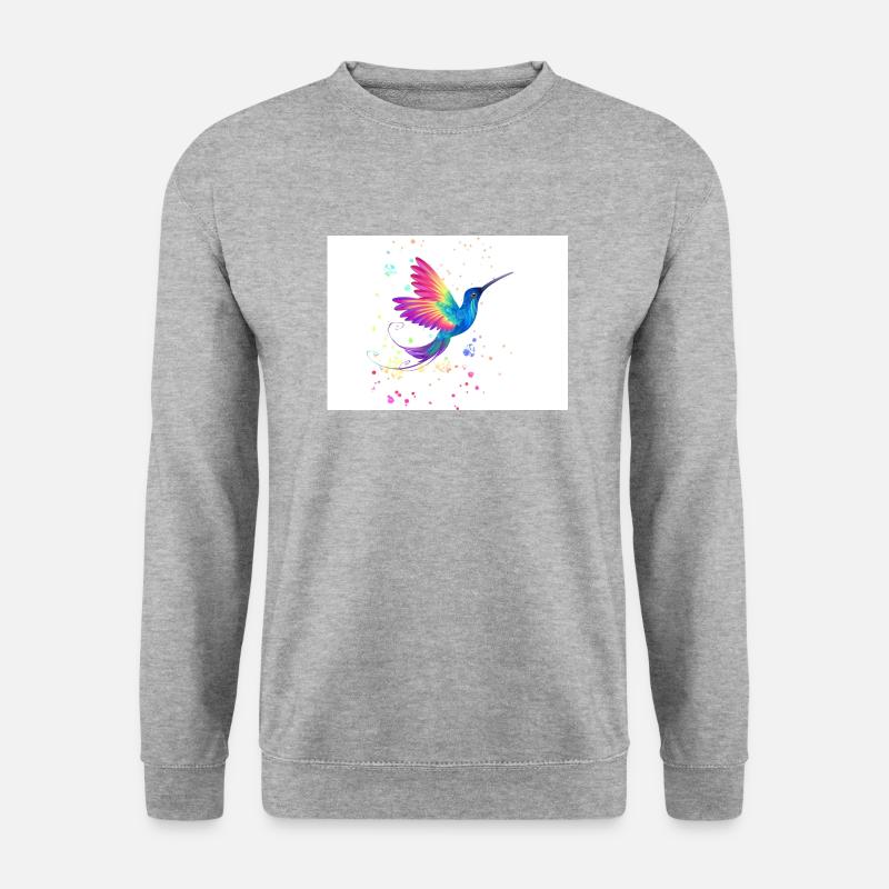 Kolibri - Unisex Pullover - Weißgrau meliert