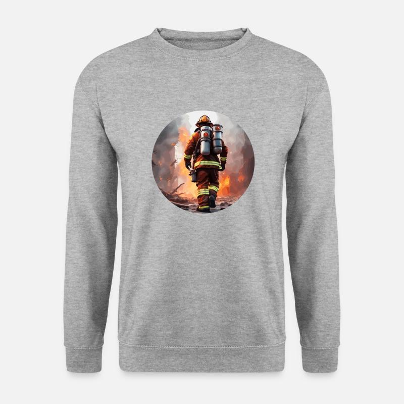 Firefighter / Fire / Fire / Extinguish / Hero - Unisex Sweatshirt - salt & pepper