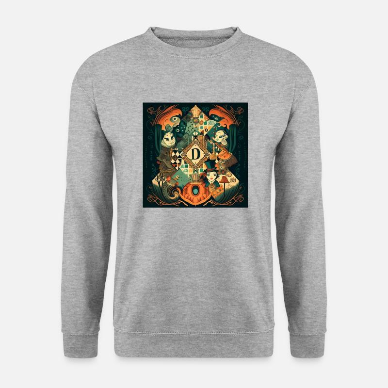 Vintage Wunderland - Unisex Pullover - Weißgrau meliert