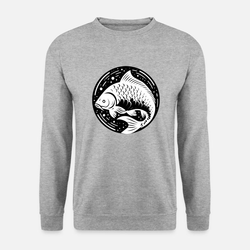 Carp creative white - Unisex Sweatshirt - salt & pepper