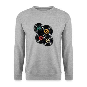 Millésime 2002 - Sweat-shirt Unisexe - gris chiné - Devant - Alina (178cm) & Michal (187cm)