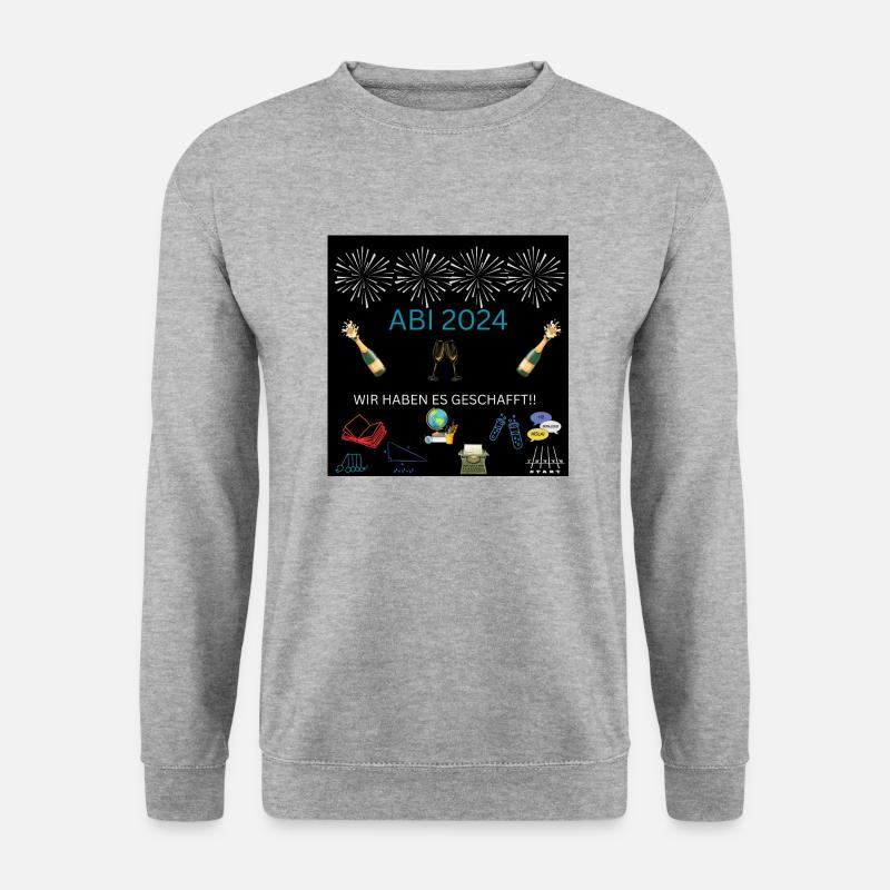 ABI 2024 - Unisex Pullover - Weißgrau meliert