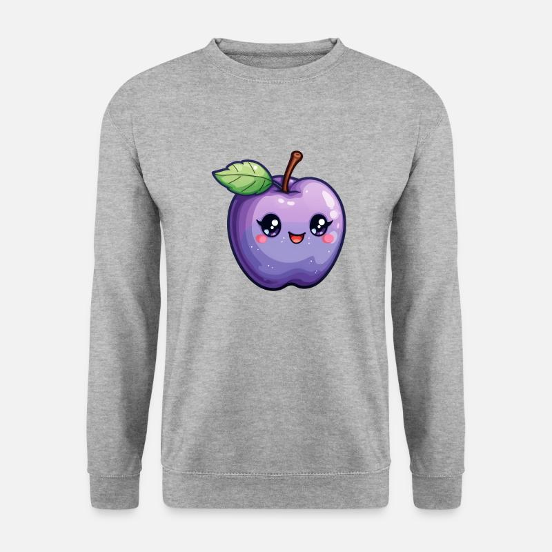Apfel Kinder Sujet - Unisex Pullover - Weißgrau meliert