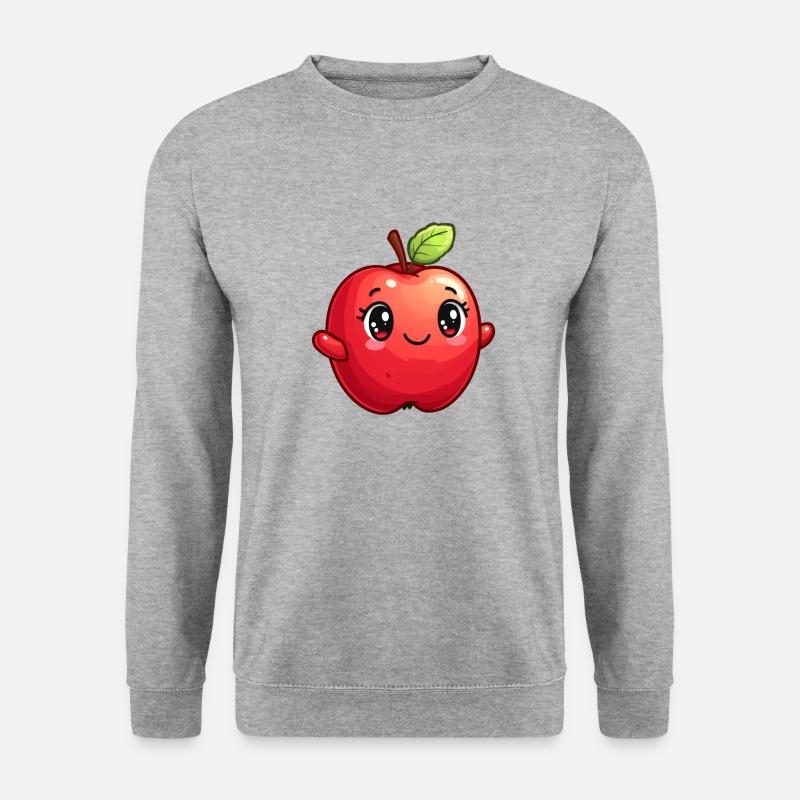 Apfel Kinder Sujet - Unisex Pullover - Weißgrau meliert