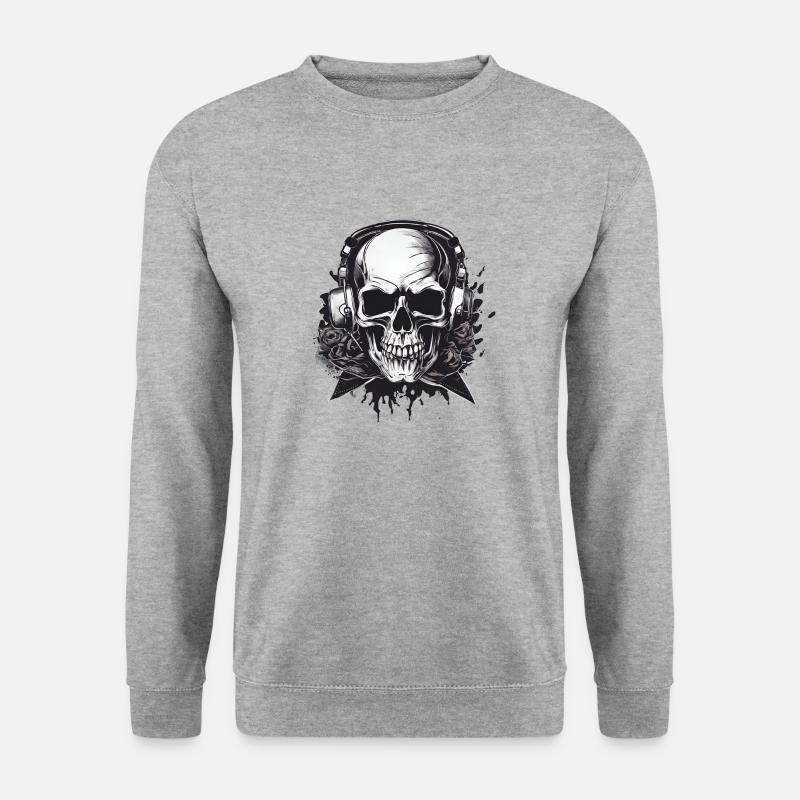 Skull and Bones Designes - Unisex Pullover - Weißgrau meliert