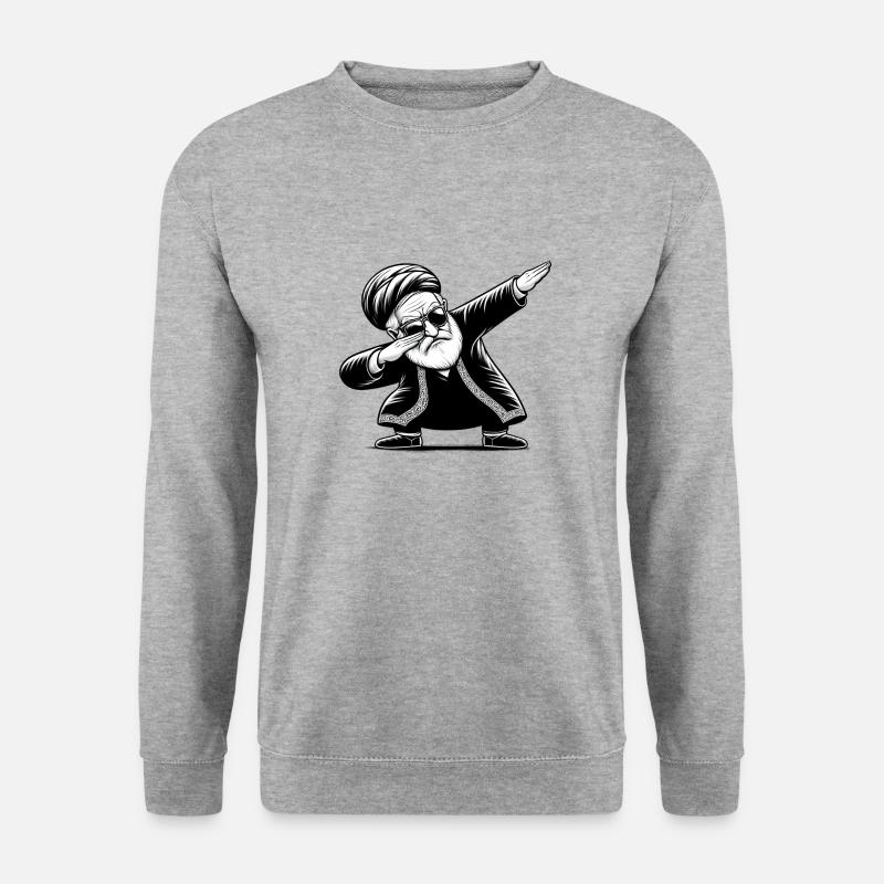 Akhound faisant du dab - Iran - Sweat-shirt Unisexe - gris chiné