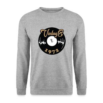 Millésime 1972 - Sweat-shirt Unisexe - gris chiné - Devant - Alina (178cm) & Michal (187cm)