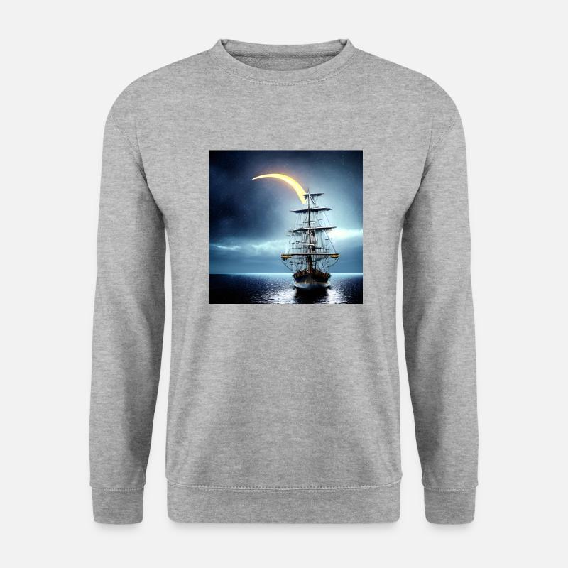 Reise - Unisex Pullover - Weißgrau meliert