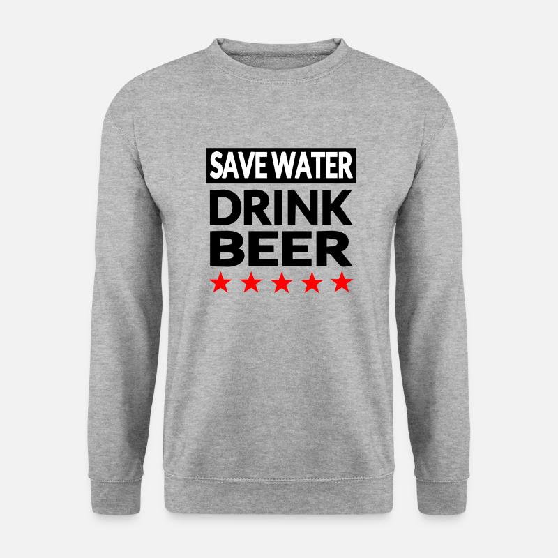 Bier - Unisex Pullover - Weißgrau meliert