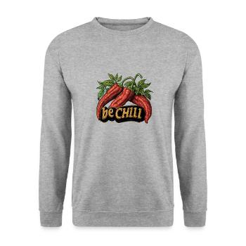 be Chilll - Unisex Sweatshirt - salt & pepper - Front - Alina (178cm) & Michal (187cm)
