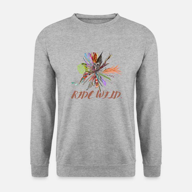 RIDE Wild - Unisex Pullover - Weißgrau meliert