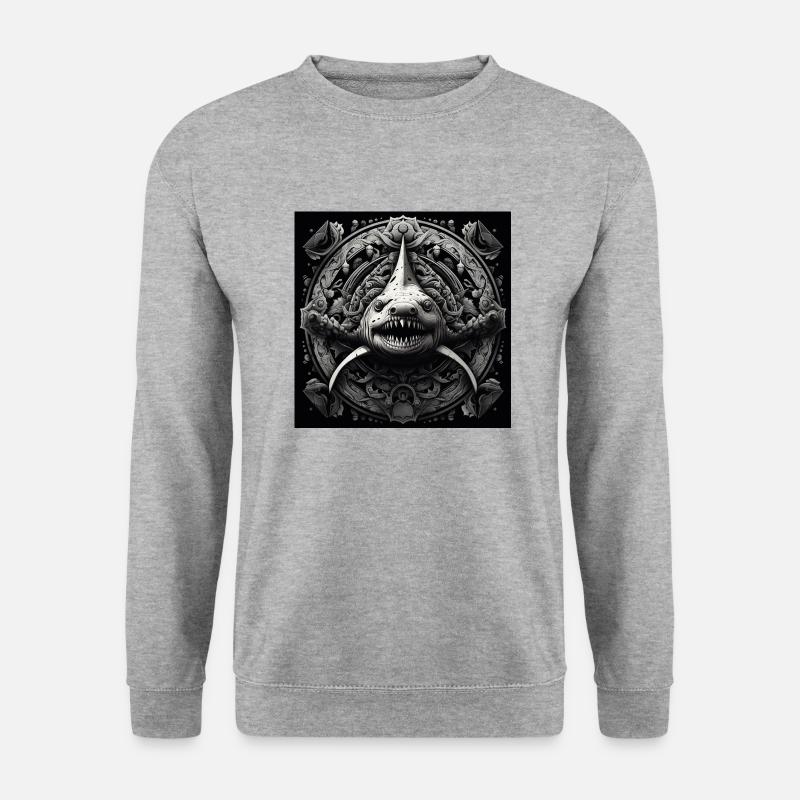 Ätherische Tiefen - Unisex Pullover - Weißgrau meliert