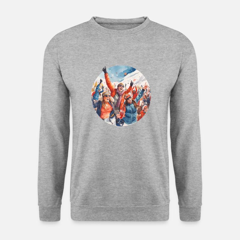 Après-Ski - Unisex Pullover - Weißgrau meliert