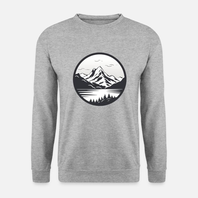 Frostiger Berg - Unisex Pullover - Weißgrau meliert