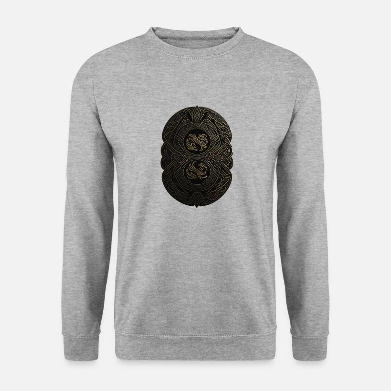 Mayan Black and Gold Monogram - Unisex Sweatshirt - salt & pepper