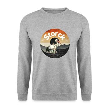 Storck - Sweat-shirt Unisexe - gris chiné - Devant - Alina (178cm) & Michal (187cm)