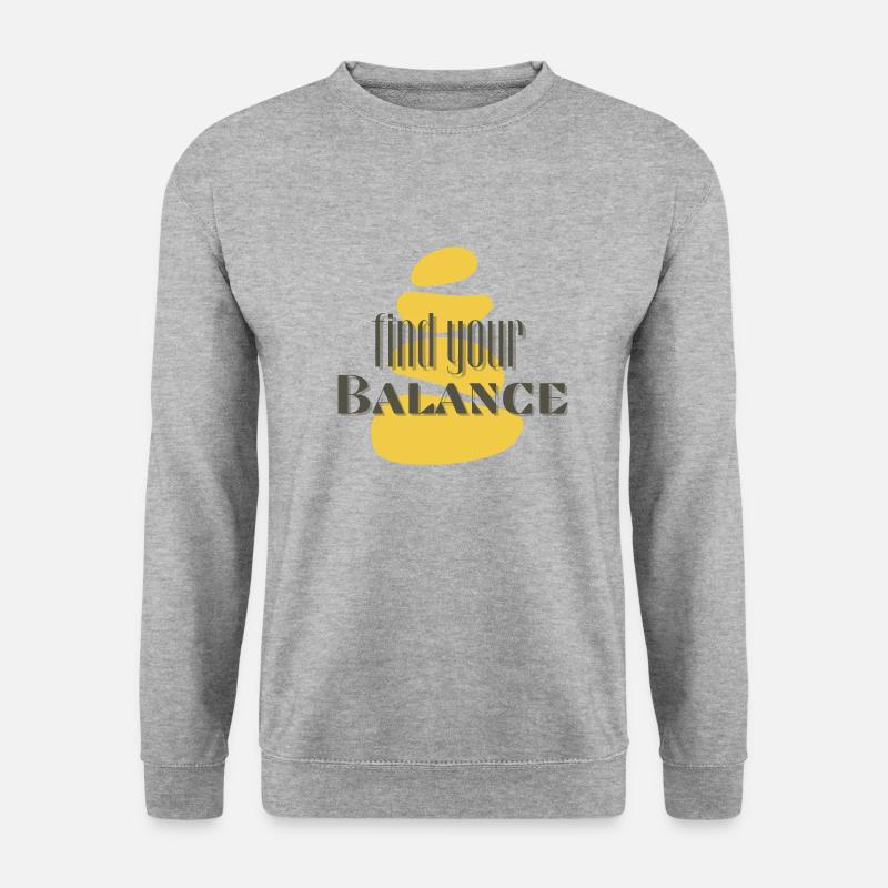 Find your Balance - Unisex Pullover - Weißgrau meliert