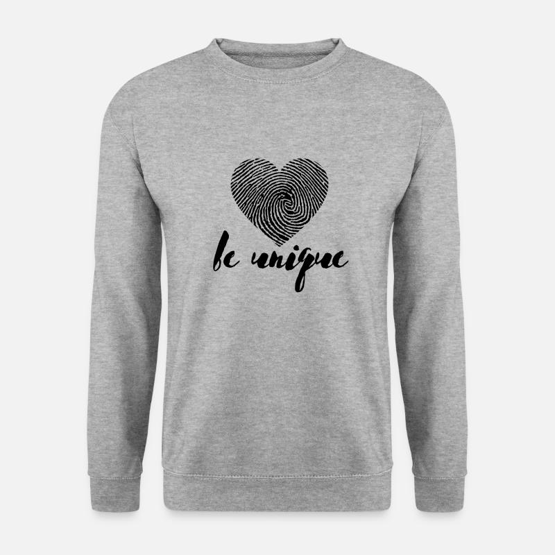 Be unique - Unisex Pullover - Weißgrau meliert