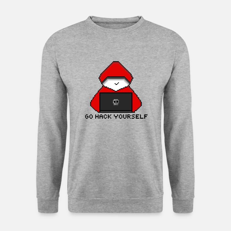 Go Hack Yourself Pixel Art - Unisex Sweatshirt - salt & pepper