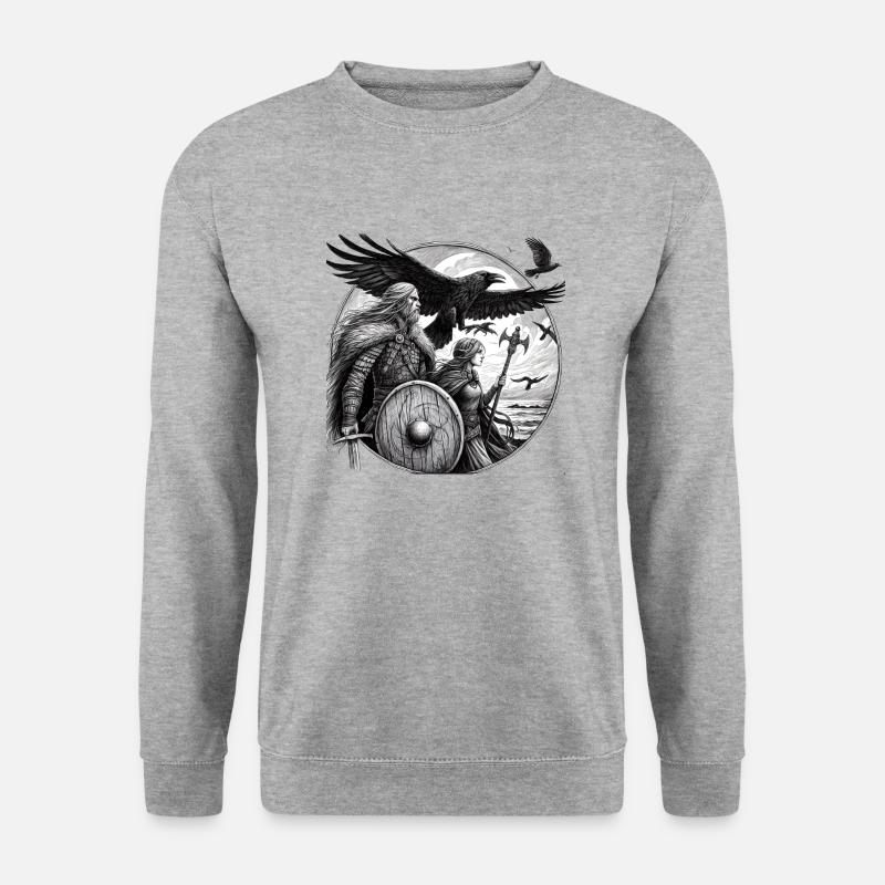 Hand in Hand - Unisex Pullover - Weißgrau meliert