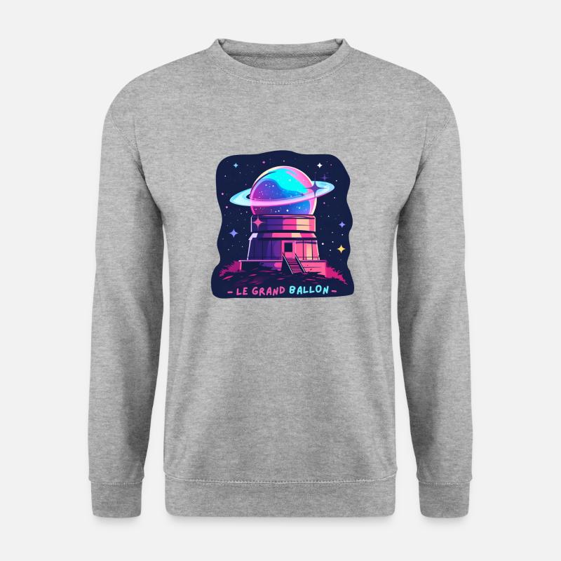 Der große Ballon - Unisex Pullover - Weißgrau meliert
