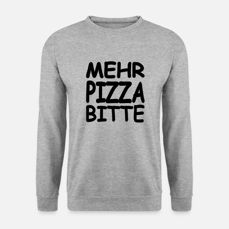 Pizza - Unisex Pullover - Weißgrau meliert