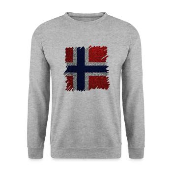 Norway Norway Flag Scandinavia Norden Tor Viking - Unisex Sweatshirt - salt & pepper - Front - Alina (178cm) & Michal (187cm)