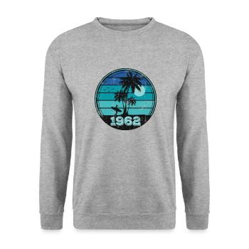 Millésime 1962 - Sweat-shirt Unisexe - gris chiné - Devant - Alina (178cm) & Michal (187cm)