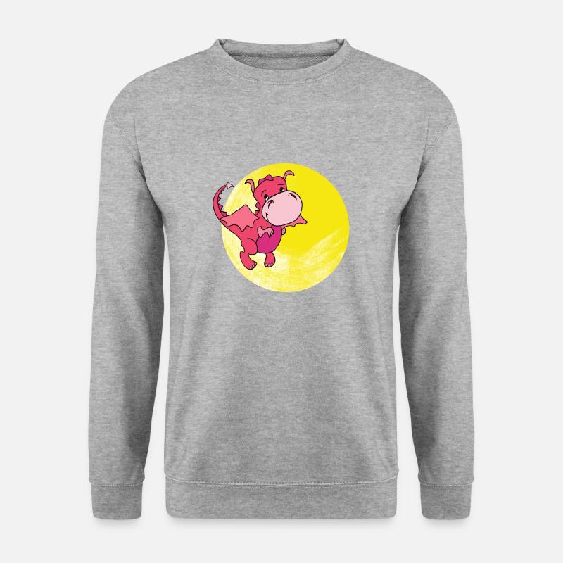 Dino Mond - Unisex Pullover - Weißgrau meliert