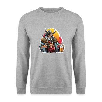 Samurai / Japanisch / Harakiri / Katana / Mann - Unisex Pullover - Weißgrau meliert - Vorne - Alina (178cm) & Michal (187cm)
