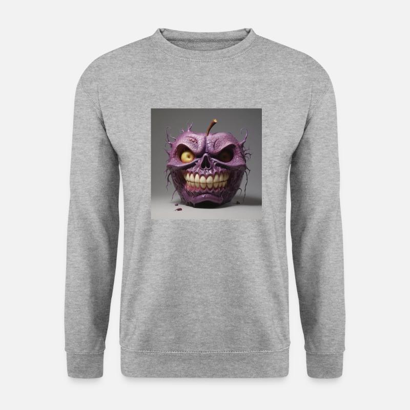 Psycho Apple - Unisex Pullover - Weißgrau meliert