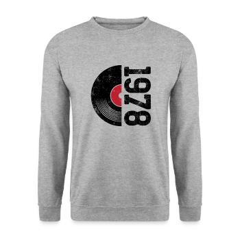 Vintage 1978 - Unisex Pullover - Weißgrau meliert - Vorne - Alina (178cm) & Michal (187cm)