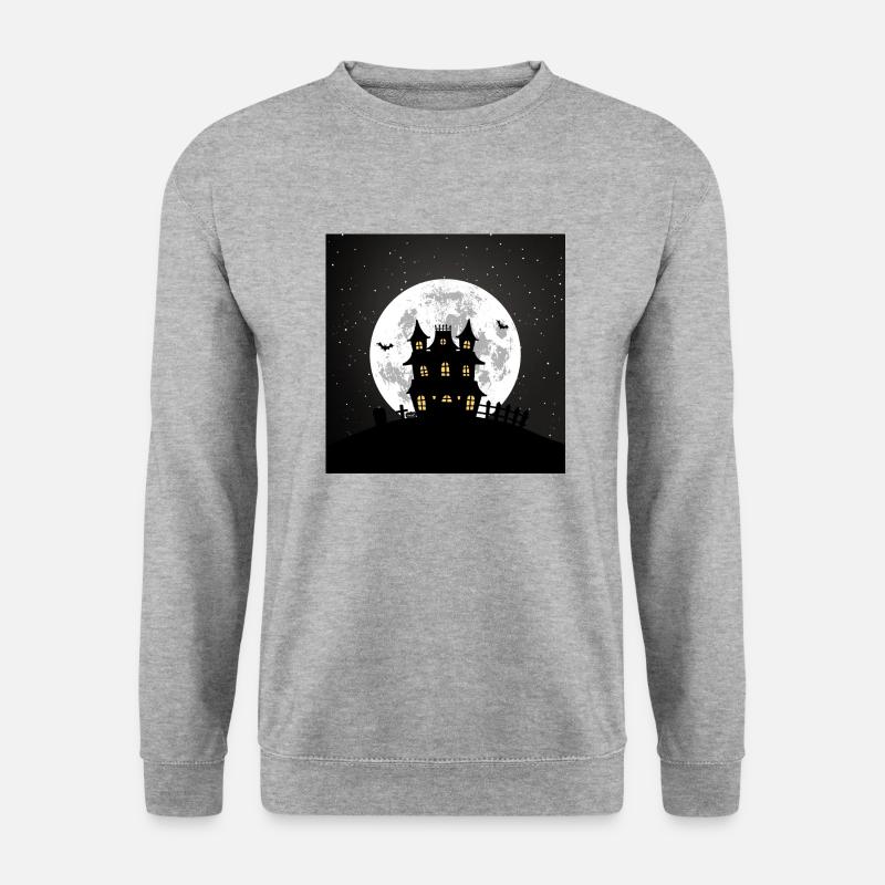 Spukhaus - Unisex Pullover - Weißgrau meliert