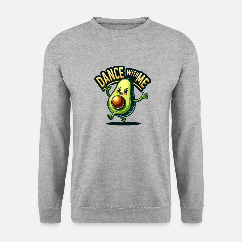 Tanz mit mir Avocado - Unisex Pullover - Weißgrau meliert