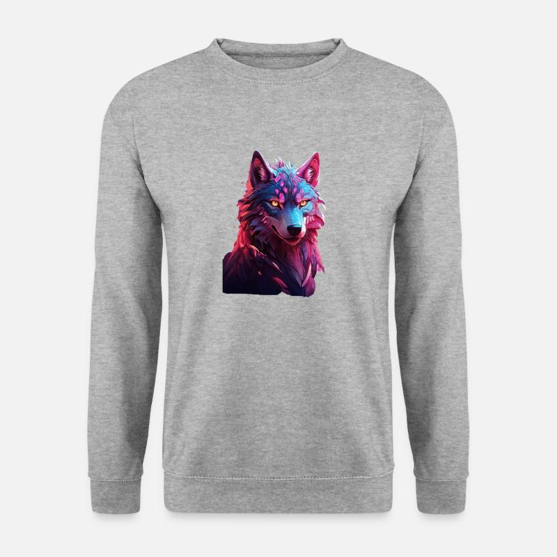 Wolf - Unisex Pullover - Weißgrau meliert
