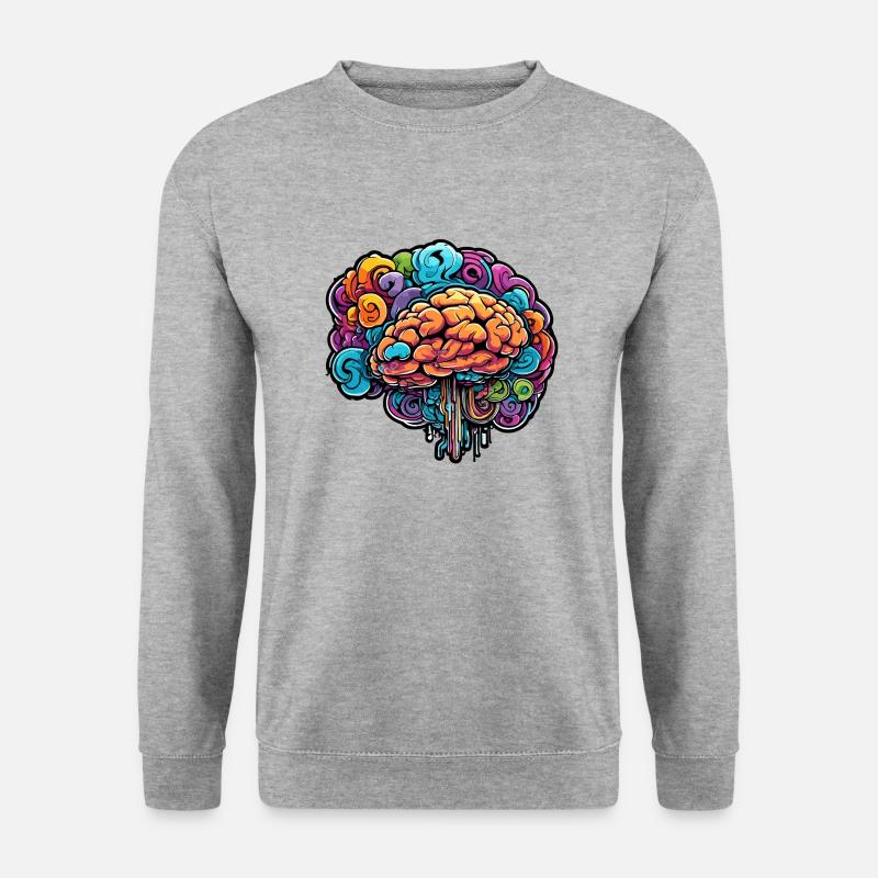 Brain / Knowledge / Intelligence / Clever / Thinking - Unisex Sweatshirt - salt & pepper