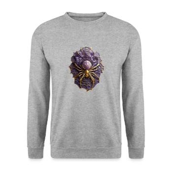 Spider - Unisex Sweatshirt - salt & pepper - Front - Alina (178cm) & Michal (187cm)