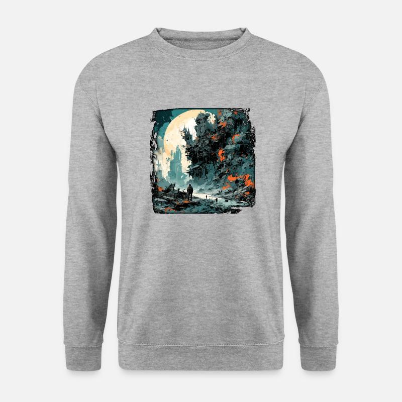 Apocalypse / Weltuntergang / Zerstörung / Anarchie - Unisex Pullover - Weißgrau meliert