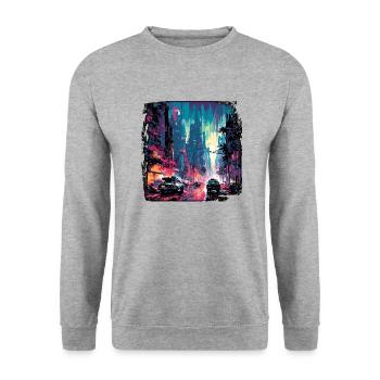 Apocalypse / Apocalypse / Destruction / Anarchie - Sweat-shirt Unisexe - gris chiné - Devant - Alina (178cm) & Michal (187cm)