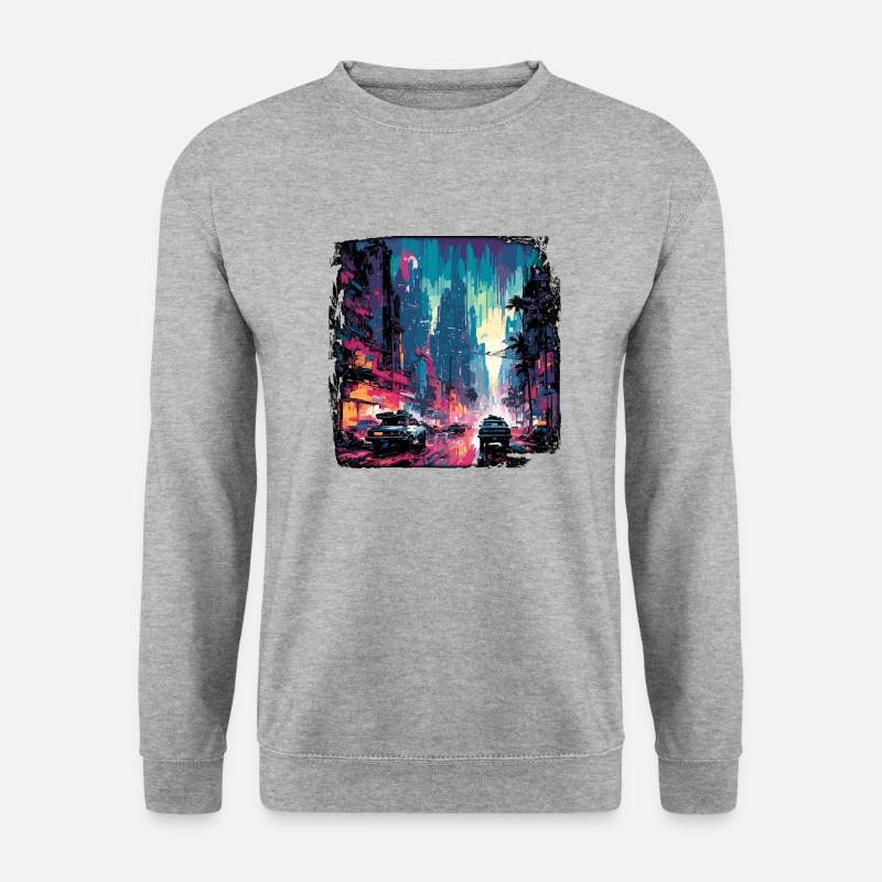 Apocalypse / Weltuntergang / Zerstörung / Anarchie - Unisex Pullover - Weißgrau meliert