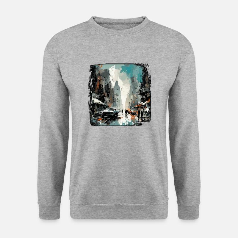 Apocalypse / Weltuntergang / Zerstörung / Anarchie - Unisex Pullover - Weißgrau meliert