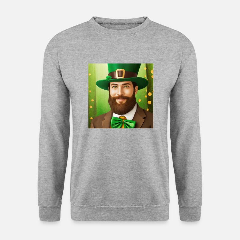 St. Patrick's Day - Unisex Pullover - Weißgrau meliert