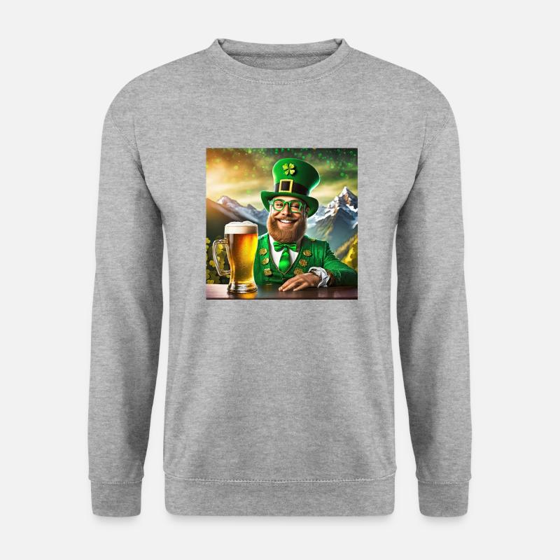 St. Patrick's Day - Unisex Pullover - Weißgrau meliert